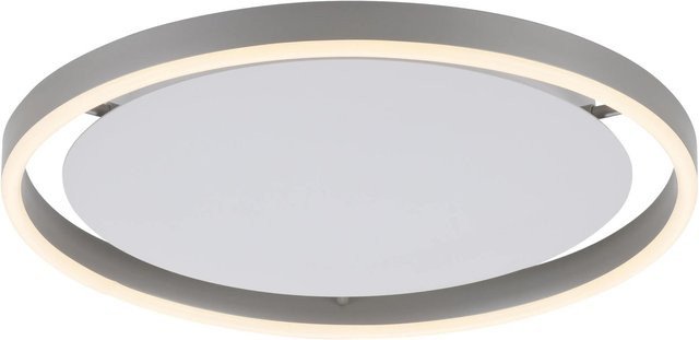 Just Light LED-Deckenleuchte Ritus 15391-95 in Weiß und Aluminium, 23,5W, warmweiß, H x B x T: 5,3 x 39,3 x 39,3 cm - Bild 1