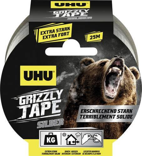 UHU Grizzly Tape Gewebeklebeband in Silber - Bild 1