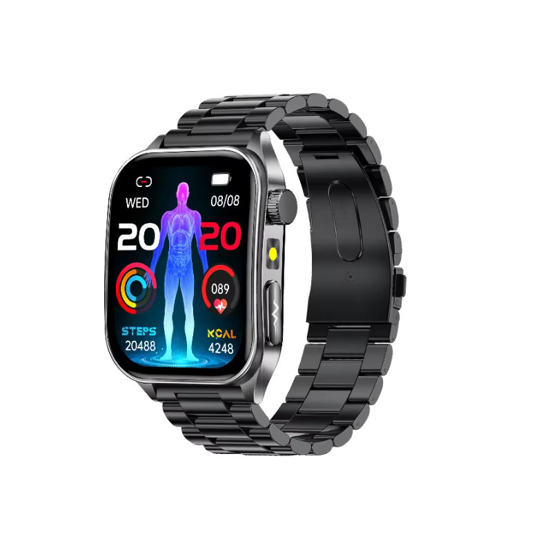 GUHUAVMI Smartwatch für Männer mit 650 nm Laser-Therapie, EKG und PPG zur präzisen Überwachung von Blutdruck, Fett und Harnsäure in Schwarz oder Blau - Bild 5