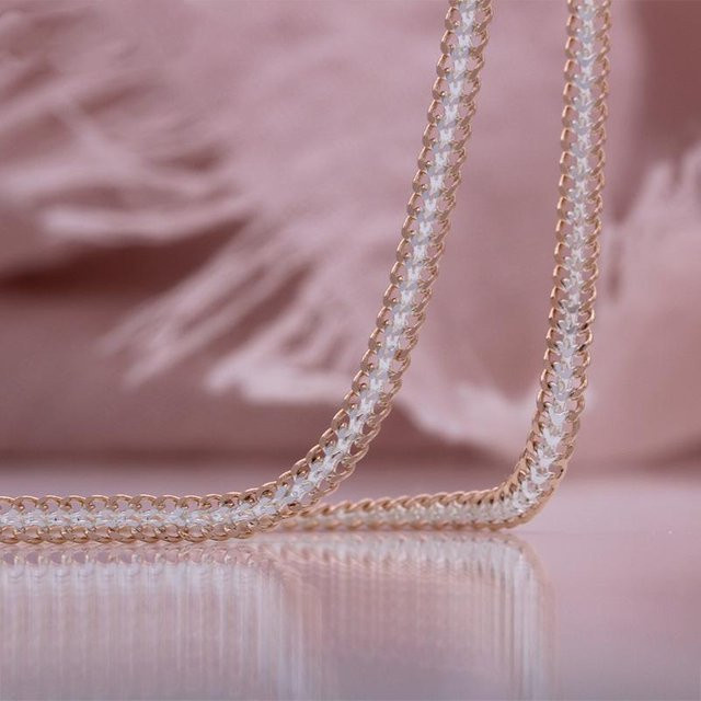 DG Happy Kettenarmband, Kupfer, Roségold, Weiß, Damen, 19 cm - Bild 1