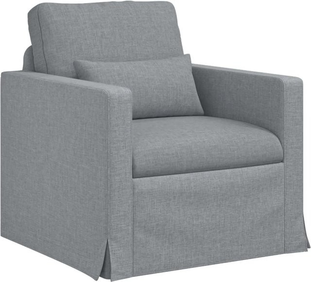 vidaXL Sofa in Hellgrau aus Stoff mit modernem Design B/T/H: 78 x 78 x 80 cm - Bild 1