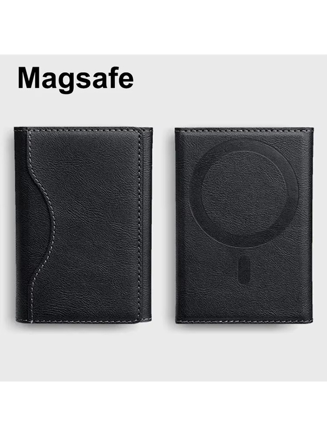 Magnetische Dreifach-Klapphülle aus PU-Leder mit Kartenfach für Apple iPhone 16 15 Pro Max Plus Mini in Schwarz oder Braun - Bild 4