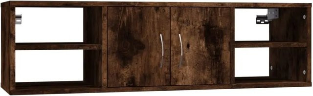 vidaXL Wandregal aus Holzwerkstoff in Räuchereiche, B/H/T: 102 x 30 x 29 cm - Bild 1