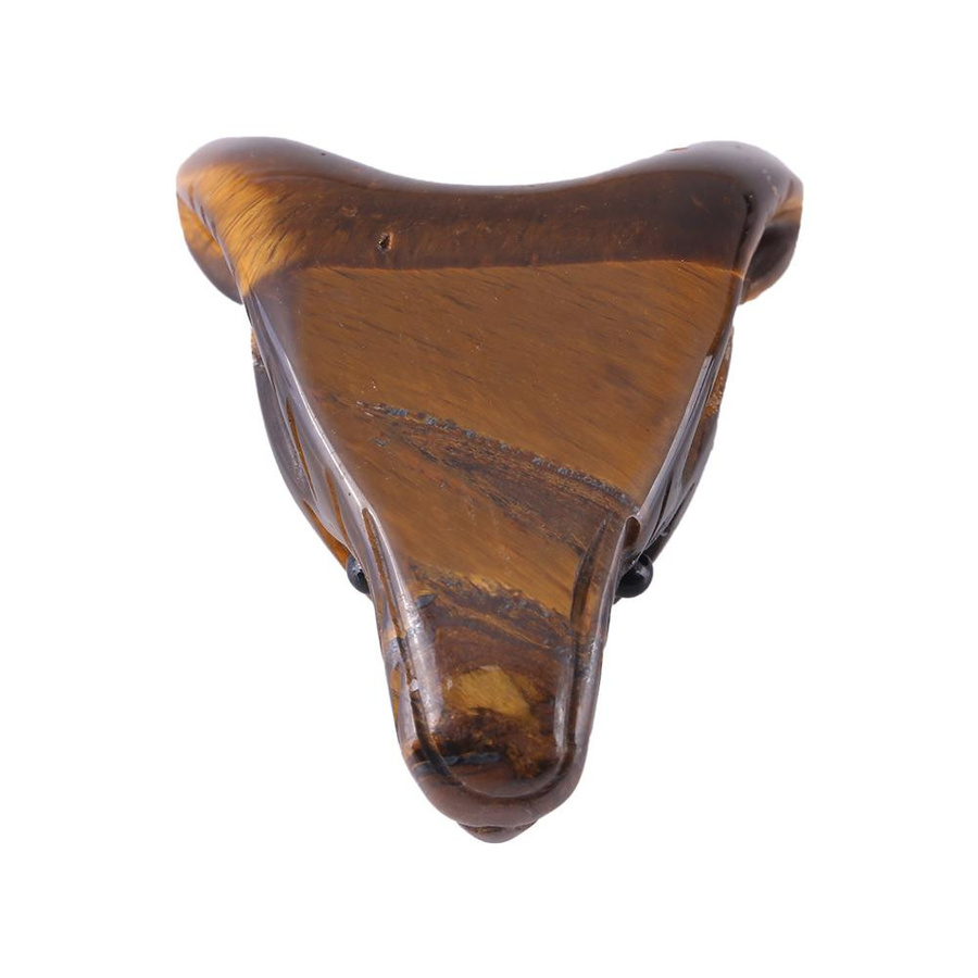 Anhänger Wolfskopf, Tigerauge, 4 cm - Bild 4