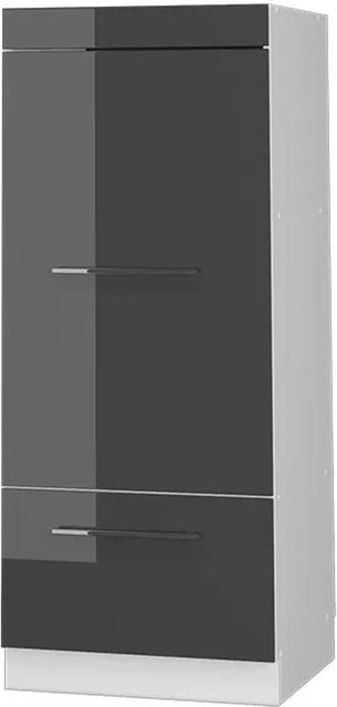 Vicco Mikrowellenschrank Fame-Line Küchenregal in Anthrazit Hochglanz und Weiß, B/T/H: 60 x 55,03 x 153,6 cm - Bild 1