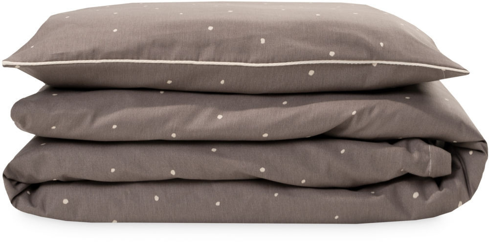 Zöllner Organic Bettwäsche Wild Dots aus Bio-Baumwolle Grau, Kissenbezug 80 x 80 cm - Bild 1