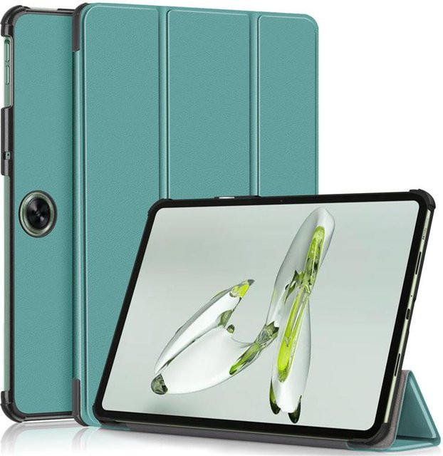 Magnetische Tablet-Hülle für OnePlus Pad Go und OPPO Pad Air 2 mit Klappständer, Farbe: Grün - Bild 1