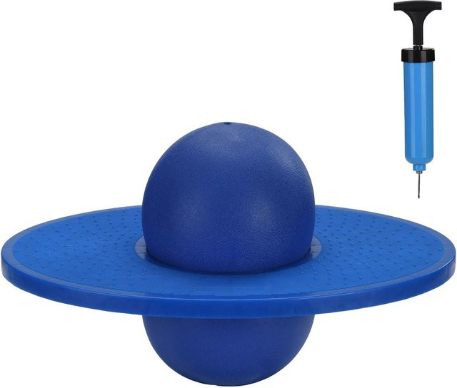 Relaxdays Pogo Ball Kunststoff Blau Rutschfest ab 6 Jahren - Bild 1