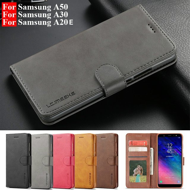 Leder Flip Case für Samsung Galaxy Modelle in Beige oder Braun - Bild 1
