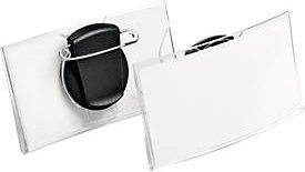 DURABLE Namensschilder Konvex mit Kombiklemme, transparent, 25 Stück - Bild 1
