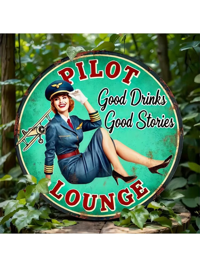 Potdemiel Pilot's Lounge Wandbild Multicolor für Café, Bar und Zuhause - Bild 5