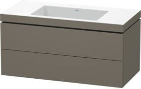 Duravit L-Cube Waschtischunterschrank c-bonded in Grau Matt, wandhängend, mit 2 Schubladen, B: 100 cm, T: 48 cm, H: 50 cm - Bild 1