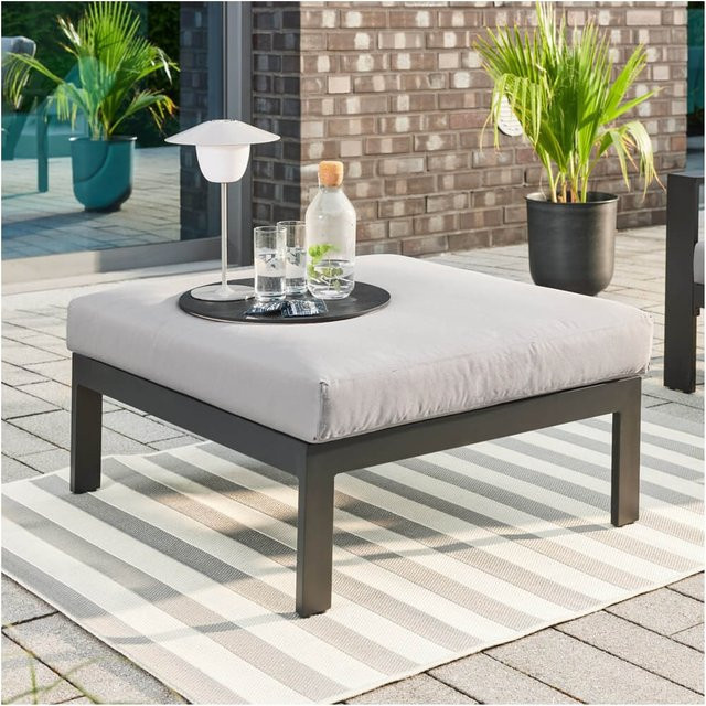 HOME DELUXE Gartenlounge RIO XS aus Aluminium in Anthrazit inklusive Polster - Bild 1