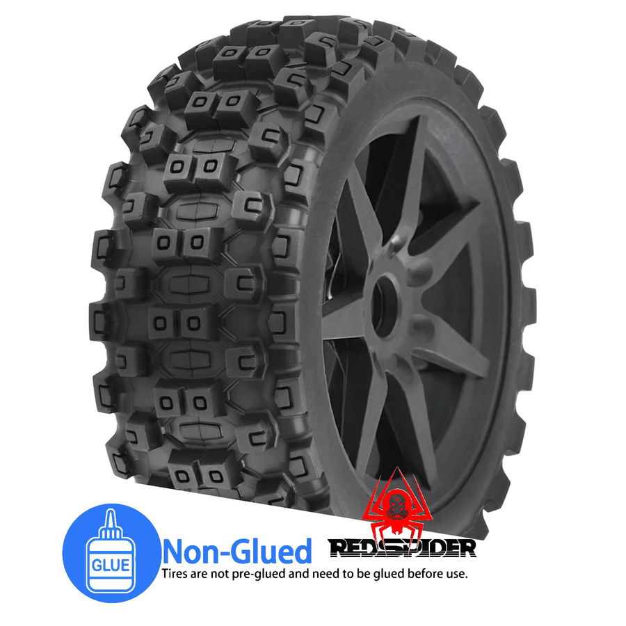 RC Off-Road Buggy Räder Reifen, 1/8, 118 mm, 17 mm Sechskant, Schwarz - Bild 3