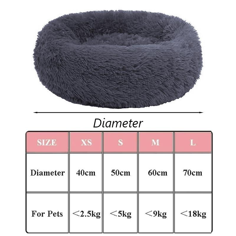 Rundes Plüsch-Katzenbett von Yiran Furniture für Katzen und Welpen, Durchmesser: 40 cm - Bild 4