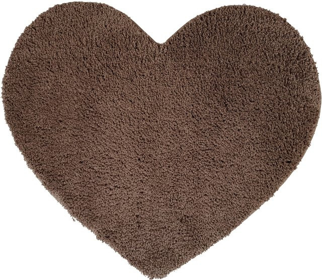 NYVI Badematte Lasalle Herz in Taupe, rutschfest und saugfähig, B/B/H: 70 x 80 cm - Bild 1