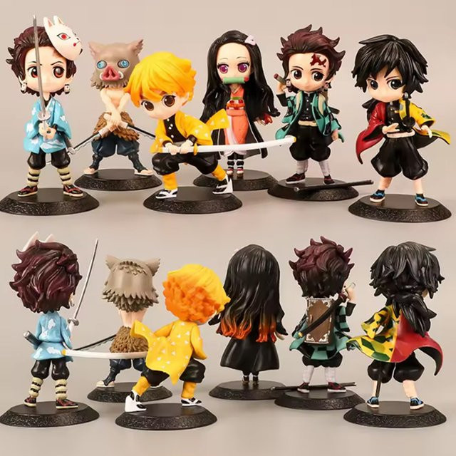 Bandai Dämonentöter Chibi Anime-Figuren Set, 6 Stück, Multicolor, Höhe: 7 cm - Bild 1