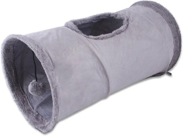 Yiran Furniture Katzentunnel, Haustierspielzeug mit Ball, grau
