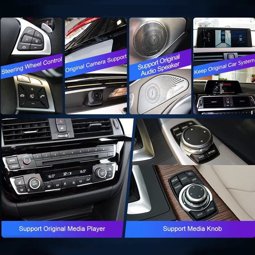 Nunoo Android 14 Multimedia Radio mit drahtlosem CarPlay für Mercedes C GLC V W205 X253 W447 NTG 5,5 NTG 6,0 Schwarz - Bild 4