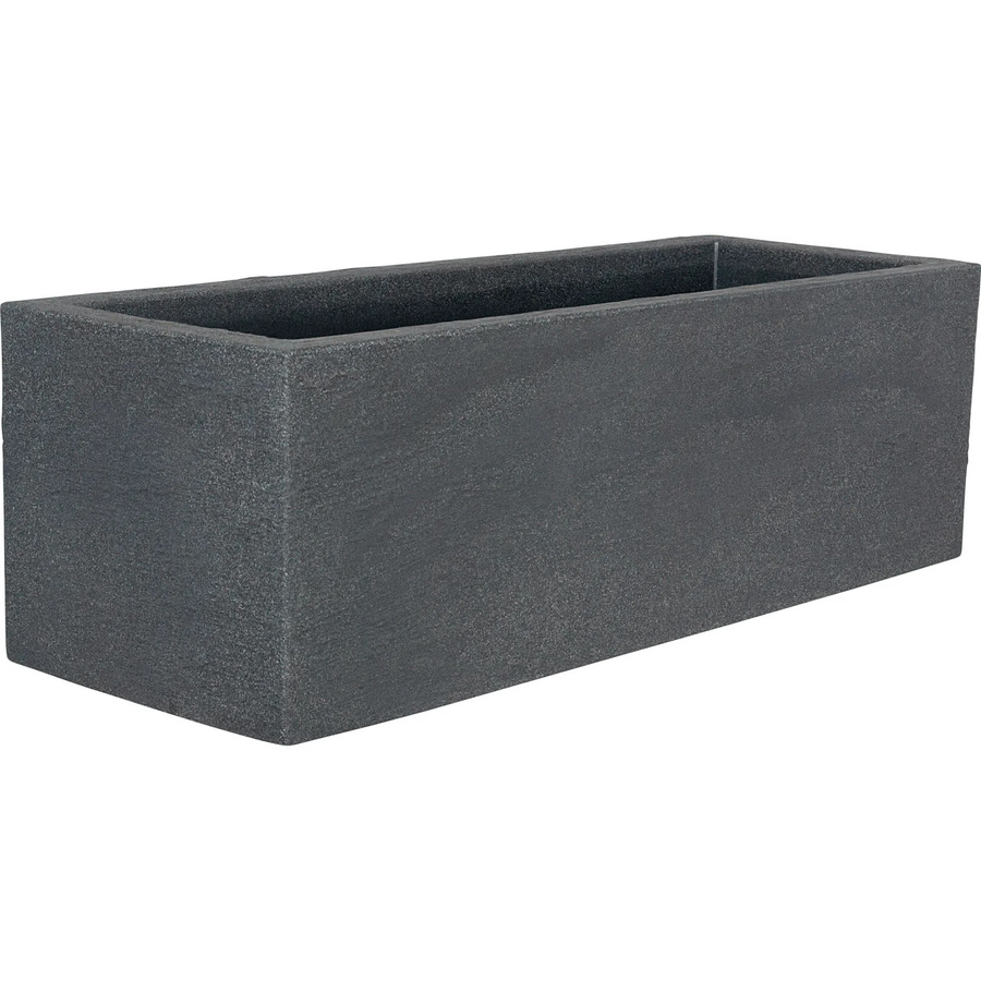 Geli Pflanzgefäß Kubus Rechteckig in Anthrazit mit Granitsteinoptik, B/T/H: 80 x 30 x 27 cm - Bild 2