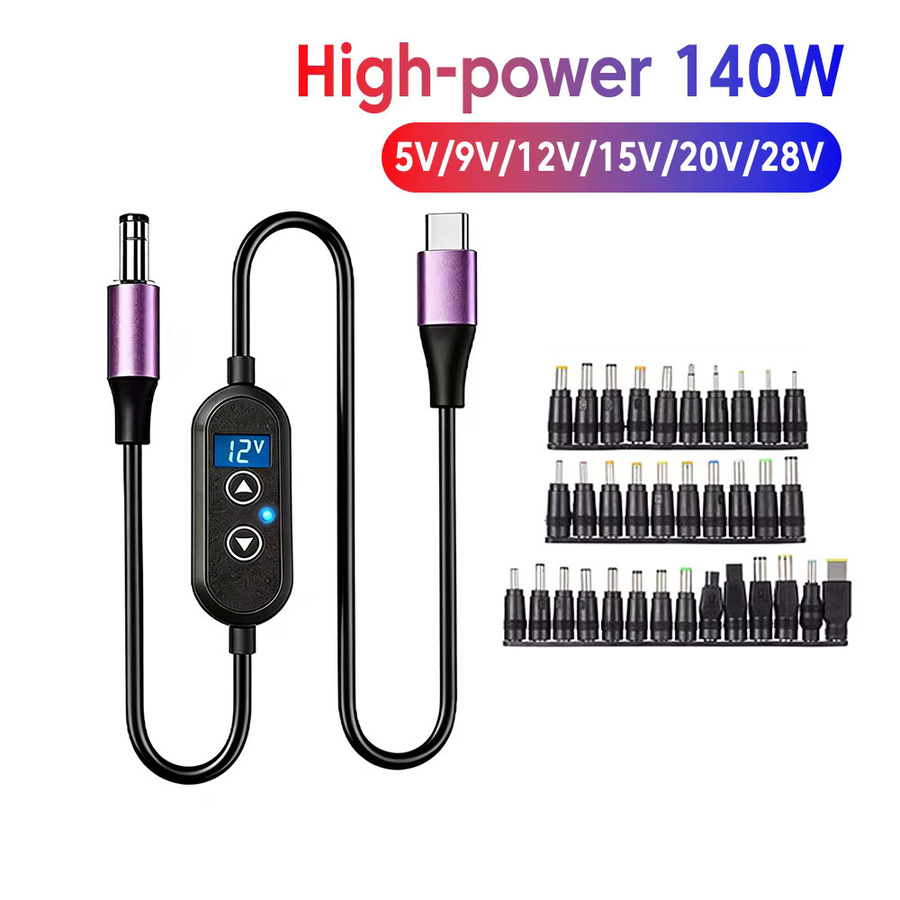 elough USB-Stromverstärkerkabel als Boost-Konverter von 5V auf DC 9V/28V, multifunktionales Umwandlungskabel mit USB-A Anschluss, schwarz - Bild 4