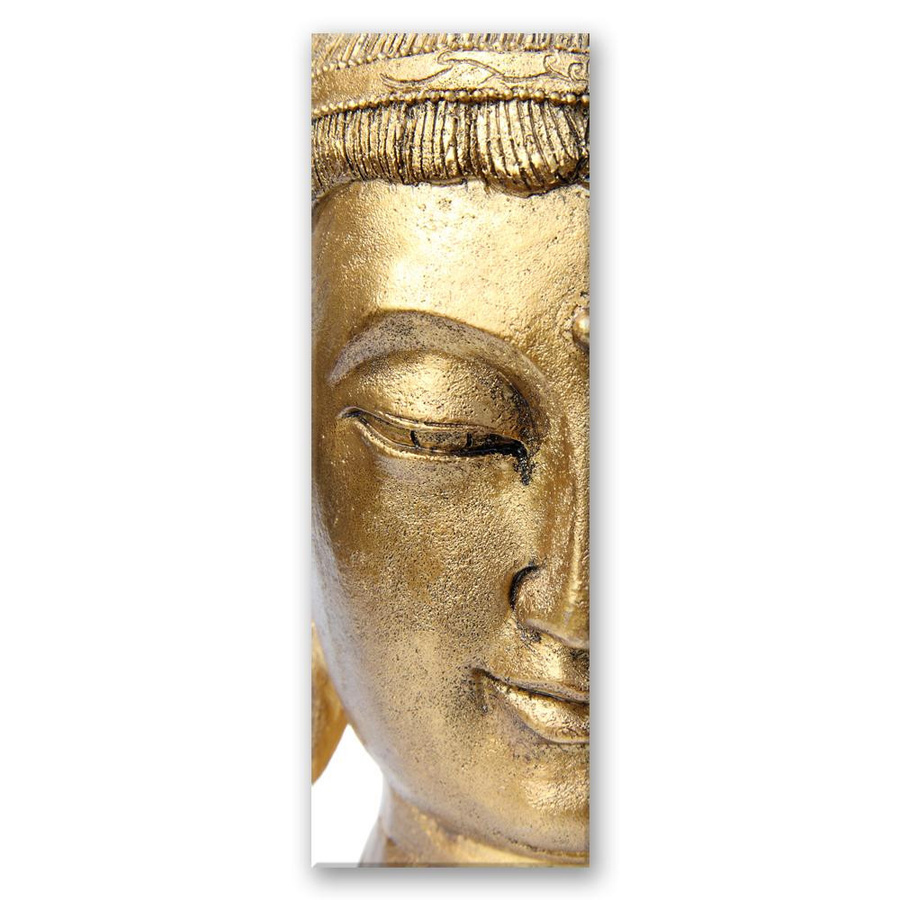 Leinwanddruck Feeby Goldenes Buddha-Gesicht Portrait B: 30 cm, H: 90 cm - Bild 2