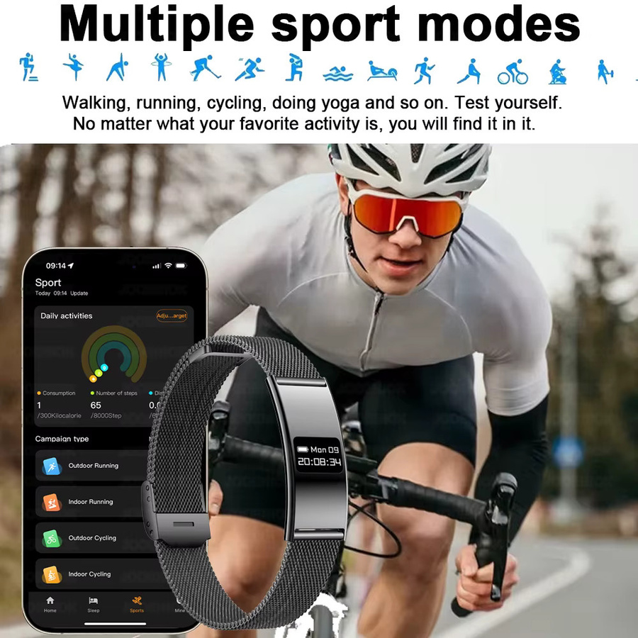 ChiBear Smart Armband Schwarz mit Herzfrequenz- und Schlafmonitor sowie Wasserdichtigkeit für Android und iOS - Bild 5