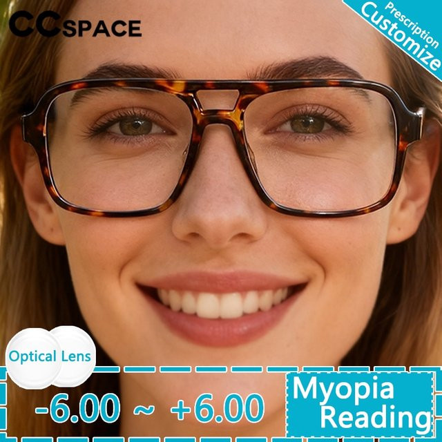 CCspace Lesebrille, Damen, Vollrand, quadratisch, braun, Kunststoff, Blaulichtfilter - Bild 1