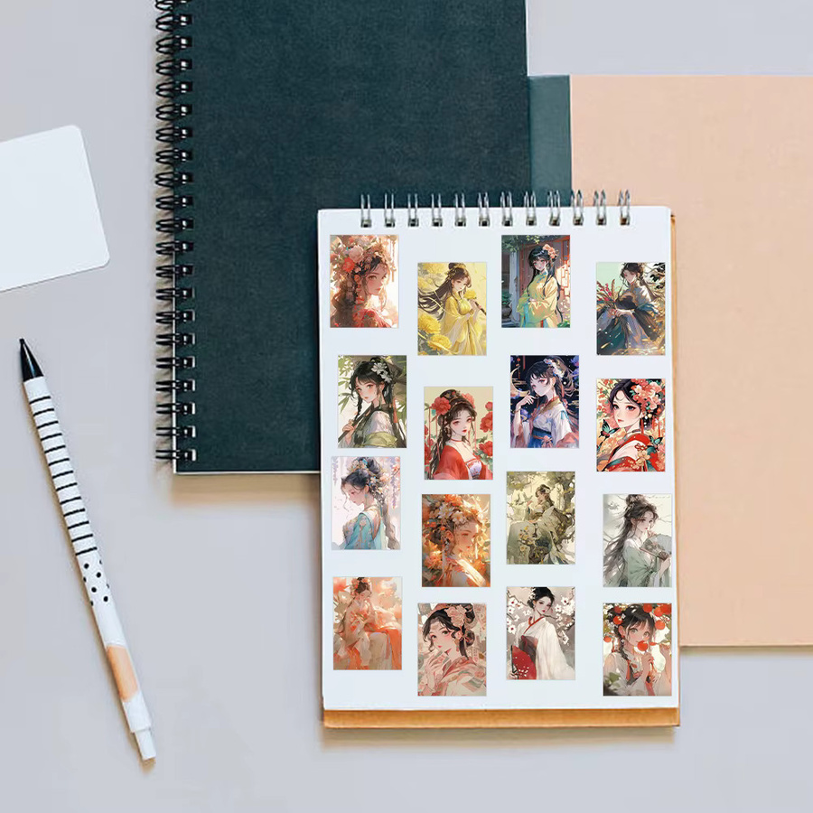 50 Stück Orientalische Mädchen Aufkleber, Wasserdichte Ästhetische Sticker in Multicolour für Laptop, Sammelalbum und Koffer - Bild 5