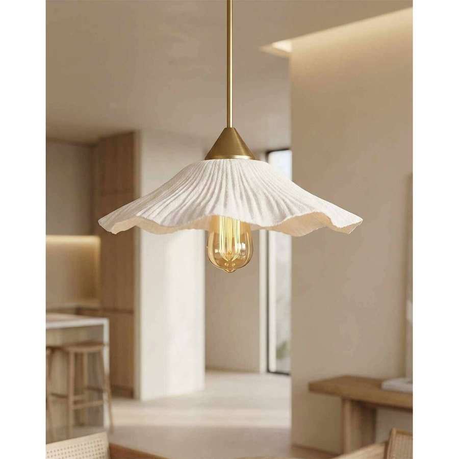 Opviq Pendelleuchte aus Kunststoff in Weiß mit E27 Fassung, Höhe: 75 cm, Breite: 38 cm, Tiefe: 38 cm - Bild 2