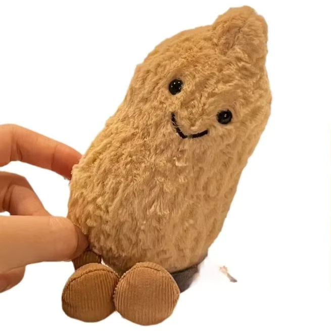 XUYUAN Erdnuss-Ornament in Braun als Kawaii-Deko für Schreibtisch und Wohnzimmer - Bild 2