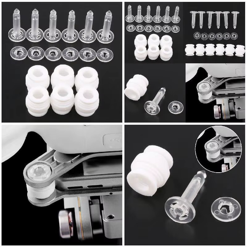DJI Phantom 3 Gimbal Stoßdämpfung Set mit Gummi Bällen und Schnalle Pins in Weiß, 12-teiliges Kit für Standard und Professional Erweiterte Drohnen - Bild 5