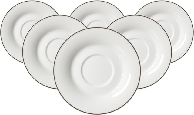 Ritzenhoff & Breker Teeuntertassen Ostfriese aus Porzellan, Weiß, 6er Set, Durchmesser: 12,5 cm - Bild 1