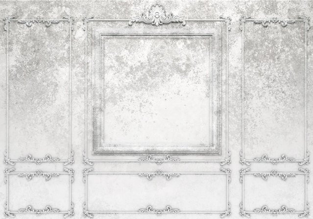 Komar Fototapete Vlies Patina Panels Grau B: 400 cm, H: 280 cm - Bild 1