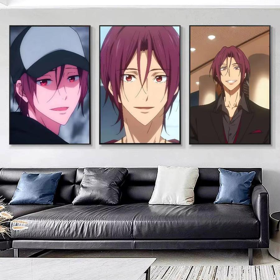 Vintage Wandkunst Dekoration Rin Matsuoka Anime Poster aus Papier, Mehrfarbig, B/H: 15 x 15 cm - Bild 2