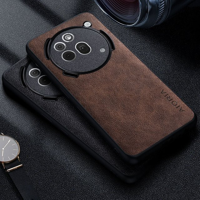 Premium Leder Handyhülle im Retro-Business-Stil für Nothing Phone 3A Pro, CMF Phone 2 Pro, 3, 2A Plus und 2 in Grau oder Braun - Bild 1