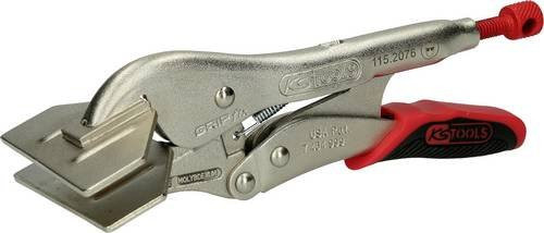 KS Tools Gripzange mit Breitmaul-Flachbacken und Easy-Release, Farbe: Silber - Bild 1