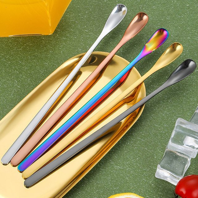Edelstahl-Löffel in Silber für DIY-Bastelarbeiten mit Glimmerpulver, Pailletten und Sojawachs - Bild 1