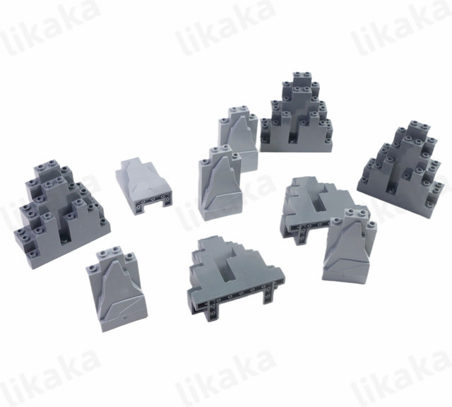 Likaka Berge Hügel MOC Bausteine, 10-teiliges Set, Stadt Zubehör - Bild 1