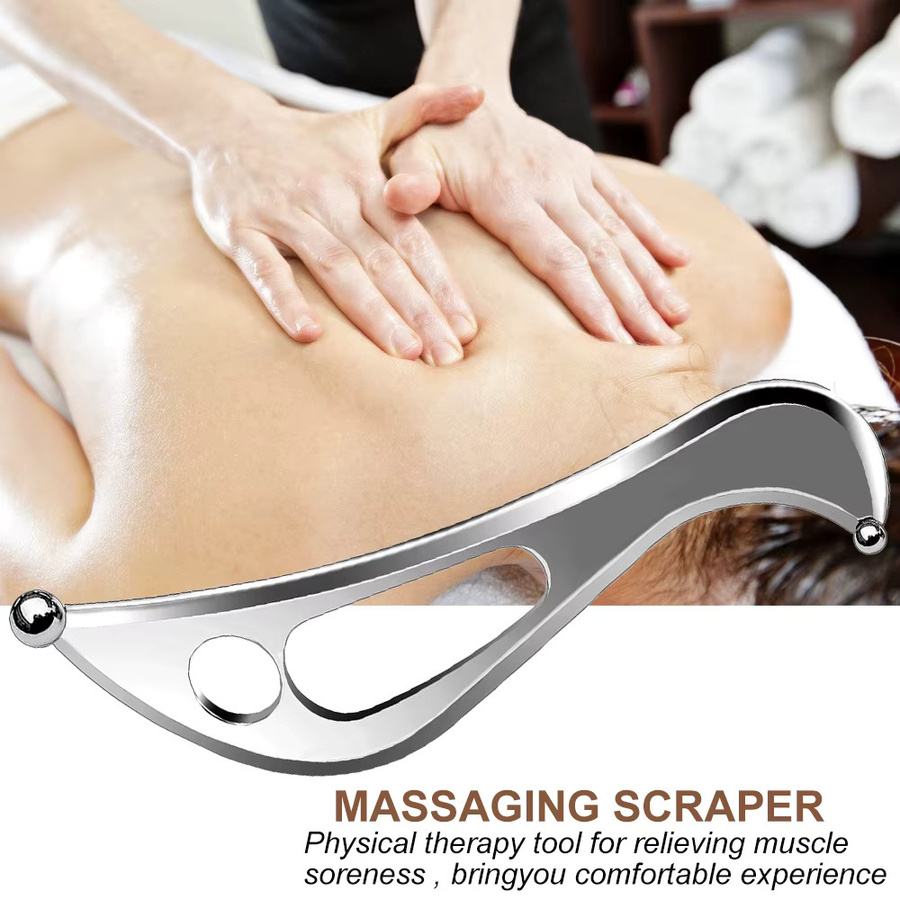 YQQGD Edelstahl Muskel-Schaber-Massage-Set, Gua Sha IASTM Werkzeug, Unisex - Bild 3