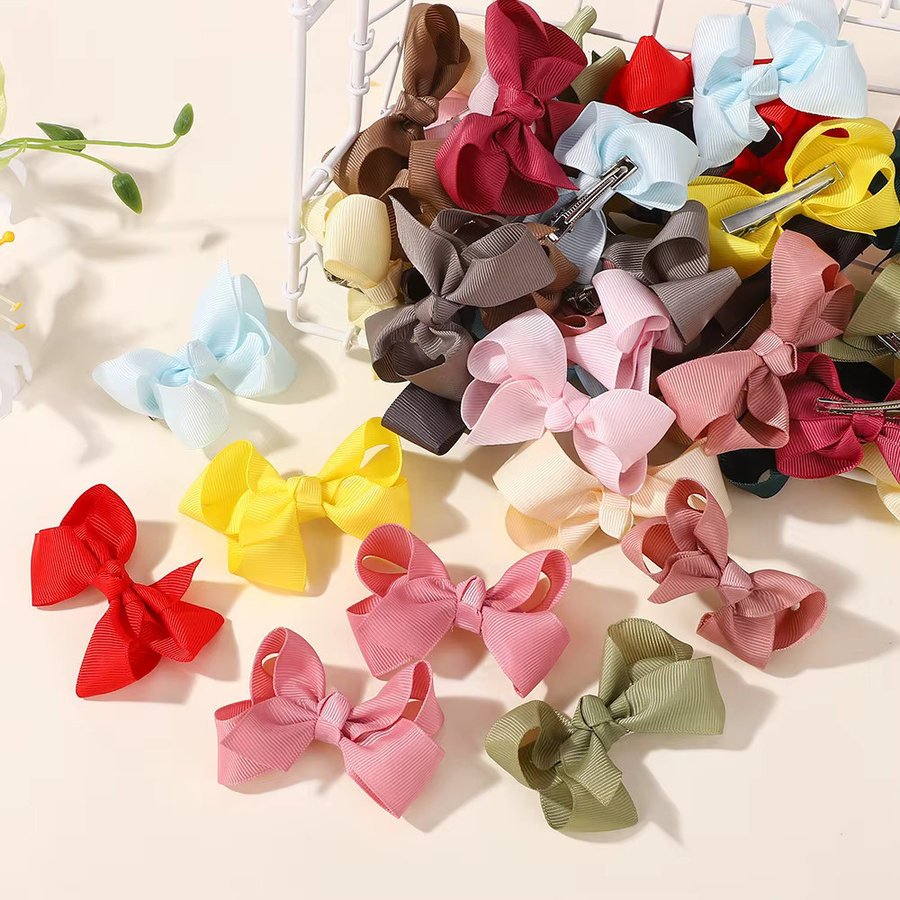 BABY BOWS Haar Clips, 10er Set, Ripsband, Kinder, verschiedene Farben - Bild 2