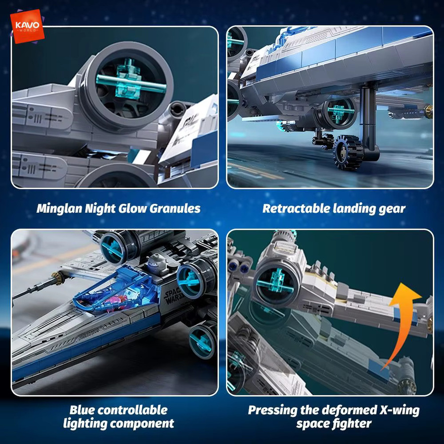 KAVOWORLD X-Wing Starfighter, Baukasten, 1.271 Teile - Bild 5