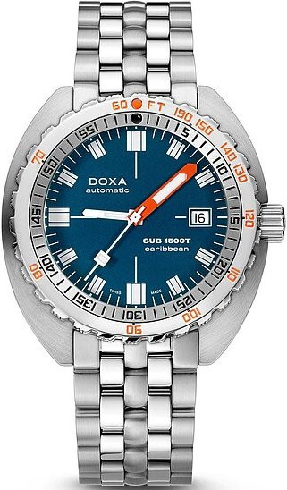 Doxa Chronometer SUB1500T Caribbean, Automatik, Edelstahl, Blau, Herren - Bild 1