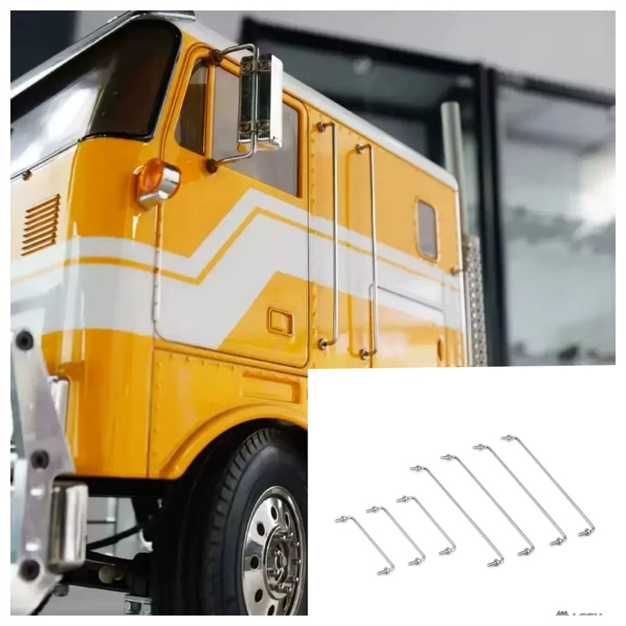 Jerrydian RC Truck Globe Liner Schutzstange Kabinendekoration Zubehör, 1:14, Grau, Metall - Bild 2