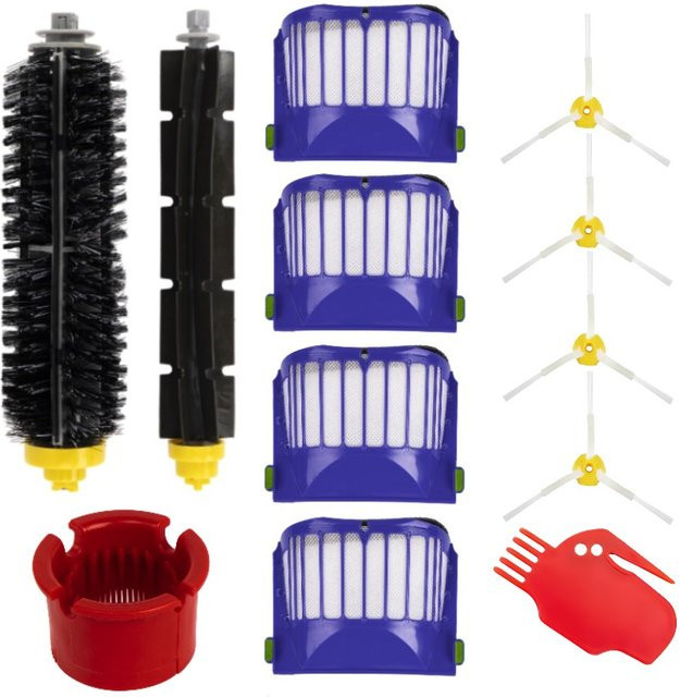 Ersatzteil-Set mit Borstenbürste, Schlagbürste und Filter für iRobot Roomba Roboterstaubsauger der 500, 600 und 690 Serie, Multicolor - Bild 1