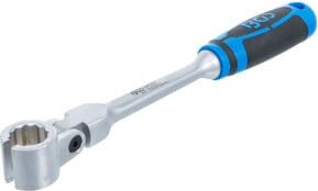 BGS Spezial-Ringschlüssel für Lambdasonden kippbar mit Griff, SW 22 mm, Silber - Bild 1