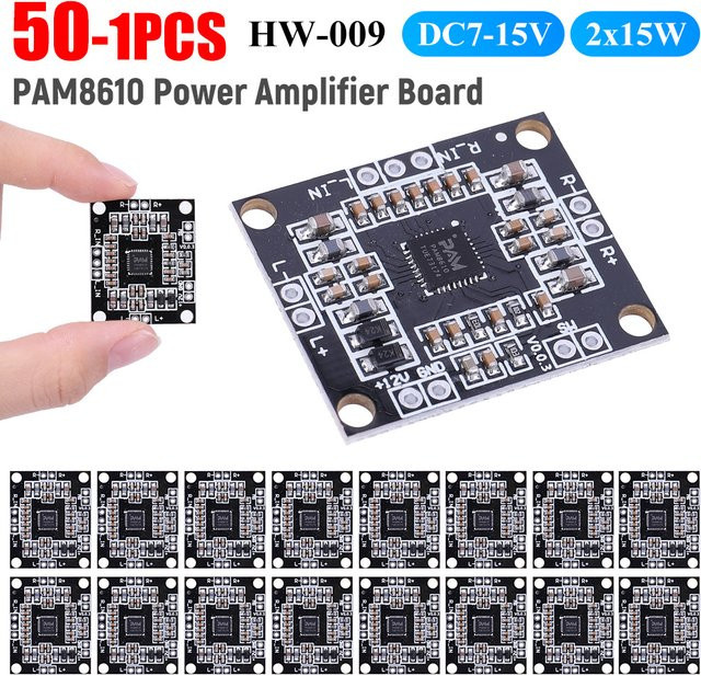 PAM8610 Digitaler Audio-Leistungsverstärker Modul Klasse D Zweikanal-Stereo in Schwarz - Bild 1