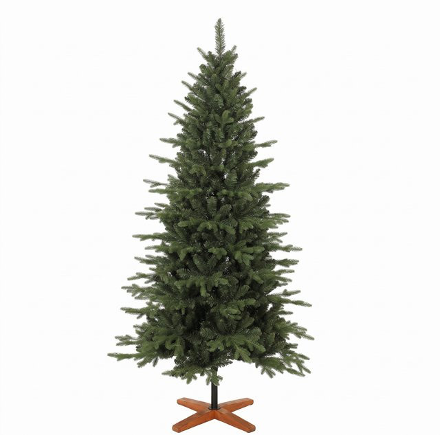 HOMCOM Künstlicher Weihnachtsbaum Grün mit 1438 Spitzen und klappbarem Holzständer, Höhe: 180 cm - Bild 1