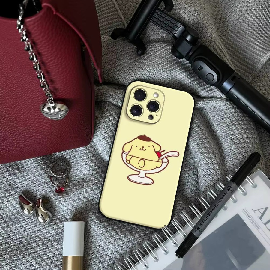Moetch Handyhülle mit Cartoon Pudding Hund für iPhone 11 bis iPhone 17 Pro Max Plus Mini in Gelb aus weichem TPU - Bild 3