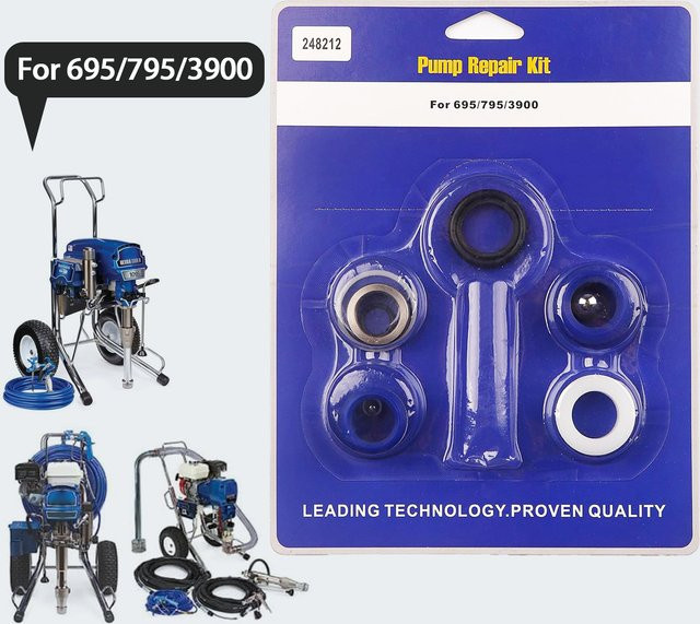 Graco Pumpen-Reparatursatz 248212 passend für Ultra Max II 695 795, GMax II 3900 und LineLazer 3900 Airless Farbspritzgeräte - Bild 1